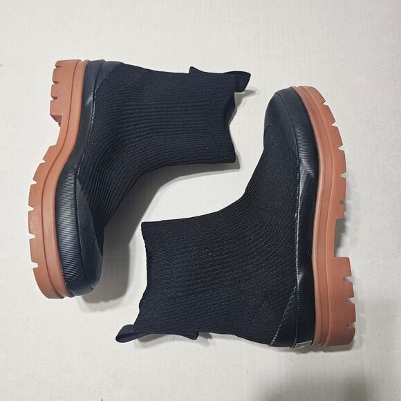 EVERLANE The Utility Boot in ReKnit Washed Charcoal Black Size 8.5 - Picture 2 of 7